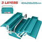 Boîte à outils métallique TOTAL THT10702 3 couches extensibles accordéon acier 400×200×195mm – SQES Tunisie
