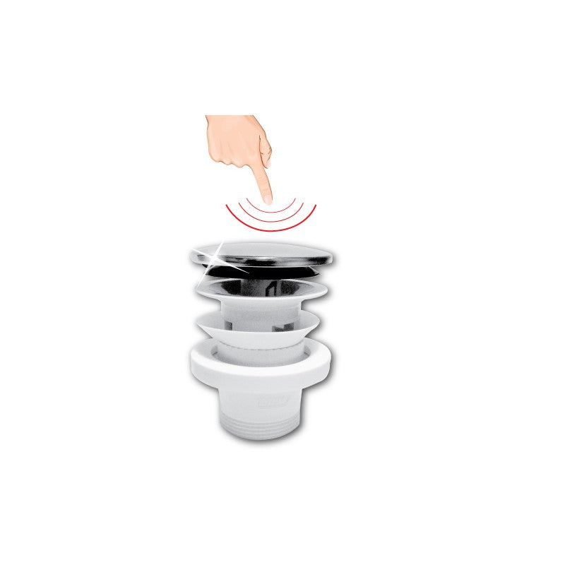 Bonde de Lavabo Clic-Clac Ø32 mm Chrome Brillant EJIM – Réf JSB1007