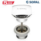 Bonde de Lavabo Clic-Clac Carrée Laiton SOPAL 1959A00 — Mécanisme Pratique Étanchéité Garantie Salle de Bain | SQES Tunisie
