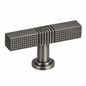 Bouton T de meuble 28374 finition Gris Anthracite pour meubles, tiroirs, cuisine et dressing.
