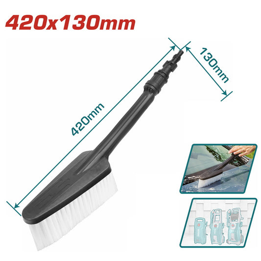 Brosse de nettoyage TOTAL THFB4301 420x130mm – PP & PA66, compatible TGT11316, TGT11356, TGT11226, TGT11246, nettoyeur haute pression