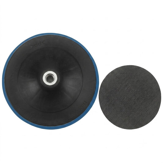 Plateau autogrippant ADEGSO AD-30201, diamètre 125 mm / 5 pouces et fixation M14 annoncée par le catalogue.