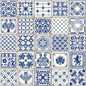 Carreau PVC autocollant Boss Tape indigo 30cm x 30cm – décoration murale élégante salle de bain et cuisine
