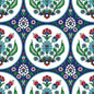 Carreau PVC autocollant Boss Tape Izmir 30cm x 30cm – motifs turcs traditionnels, décoration méditerranéenne cuisine et salle de bain
