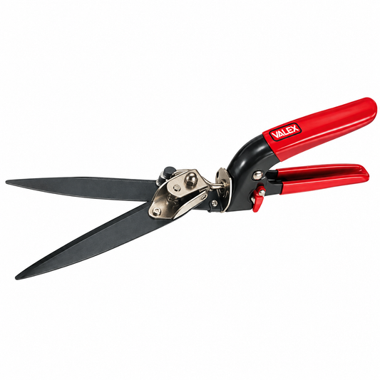Cisaille à gazon VALEX 1486167, lames 165 mm et tête réglable sur 3 positions 0°, 45° et 90° pour bordures et finitions du jardin.