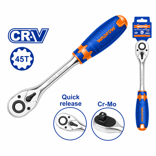 Clé à Cliquet 1/2" 260 mm Cr-V WADFOW WRW1212 — Réversible Professionnel | SQES Tunisie
