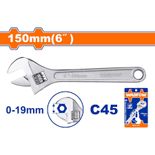 Clé à Molette WADFOW WAW1106— 6" Acier Cr-V Mâchoire Réglable Mécanique Plomberie Chantier | SQES Tunisie
