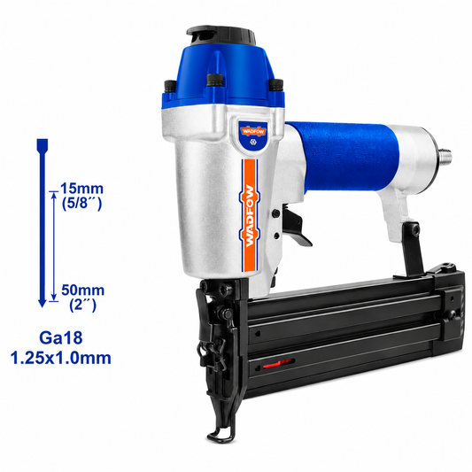 Cloueuse Pneumatique Brad WADFOW WBN1550 — Calibre 18 Clous 15-50mm 60-100 PSI 100 Clous Finition Menuiserie | SQES Tunisie
