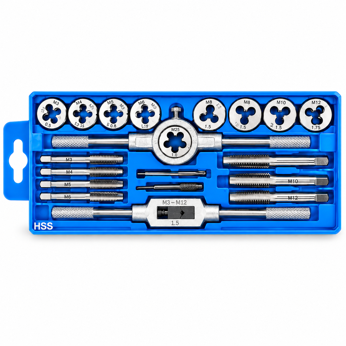 Coffret tarauds et filières DS Professional Tools 20 pièces M3 à M12 | SQES Tunisie
