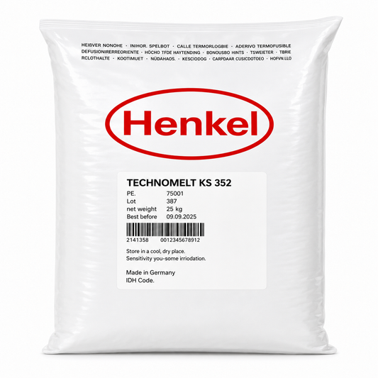 Colle Hot Melt Henkel KS 351 Cristal – Sac 25 kg – Thermofusible Industrielle 180-200°C / 190-200°C – CEG Réf. 446CL225 | SQES Tunisie
