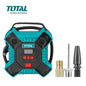 Compresseur d'air portable TOTAL TTAC1601 12V 11 bar (160 PSI) – 35L/min, LED intégrée, câble 3m, 3 adaptateurs ballons/pneus/lit d'air inclus
