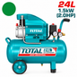 Compresseur d’air TOTAL TC2202461E avec cuve 24 L, moteur 1,1 kW / 1,5 CV, alimentation 230 V et pression maximale 8 bar.