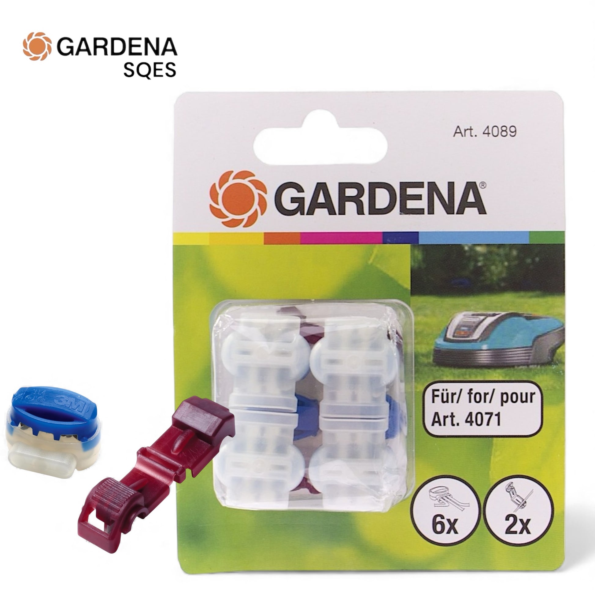 GARDENA SILENO — Connecteurs Raccords Câble Robot Tondeuse Réf. 4089-20 — Connexion Sécurisée, Réparation Câble | SQES Tunisie
