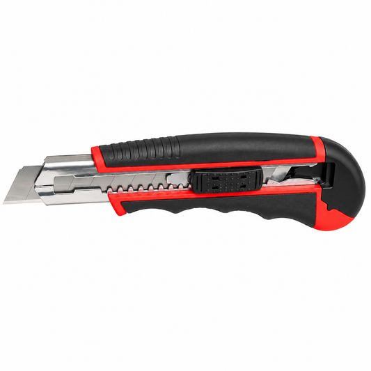 Cutter autobloquant ABX18 VALEX 1463175 avec lame 18 mm, guide métallique, poignée antidérapante et changement automatique | SQES Tunisie
