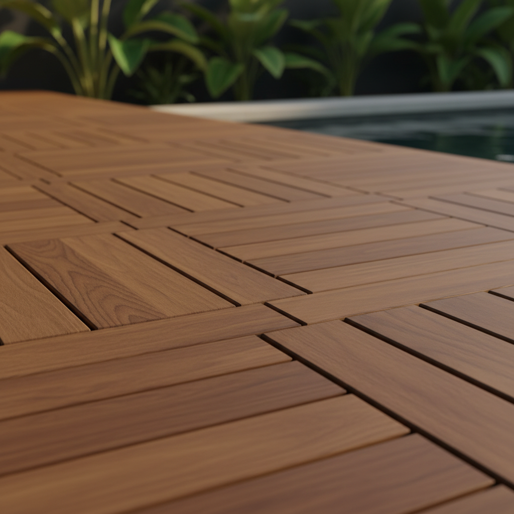 Dalles terrasse bois marron - détail texture