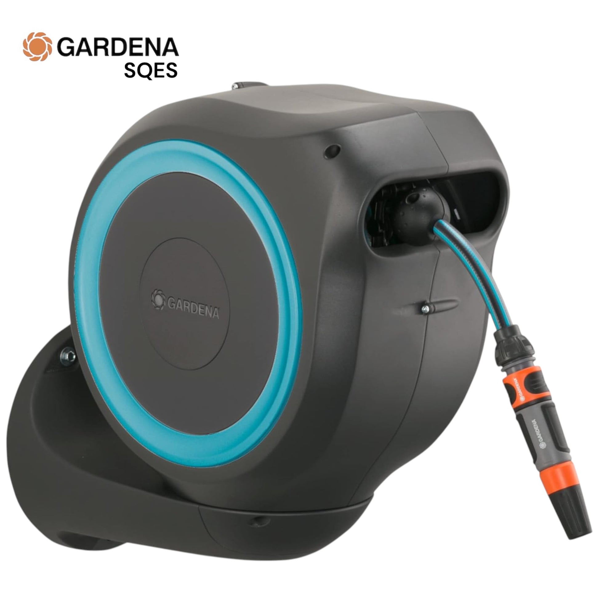 Dévidoir Automatique Mural RollUp S 15m GARDENA Réf. 18600-20 — Enroulement Automatique Compact Balcon | SQES Tunisie
