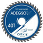 Disque carbure TCT 230 mm 40 dents ADEGSO AD-30046 — Lame de scie TCT 230 × 25,4 mm vitesse max 6 500 tr/min | SQES Tunisie
