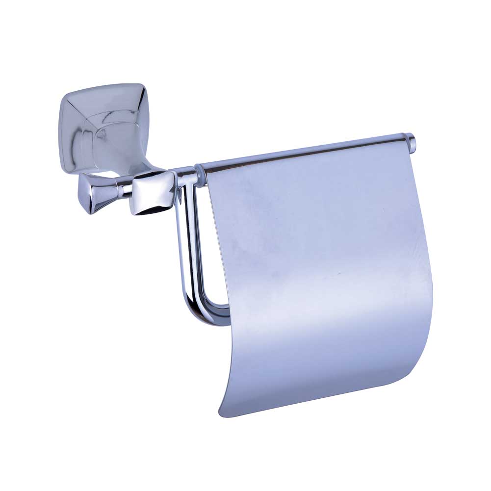 Porte papier toilette avec couvercle Chrome Série Eiffel