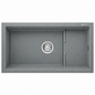Évier granit RealStone PATARA P017 Gris, réf. P1766010415, deux cuves asymétriques, 770 × 460 mm, pour meuble de 800 mm minimum | SQES Tunisie
