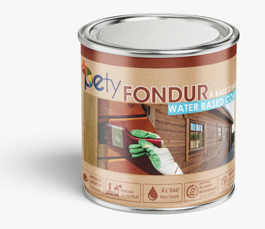 Fondur PETY 750ml – fond dur base eau pour bois, scelle les pores, renforce adhérence lasure et vernis, formule écologique faible COV
