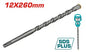 Foret Béton SDS+ TOTAL 12mm Carbure Tungstène Béton Pierre Maçonnerie 260mm — SQES Tunisie
