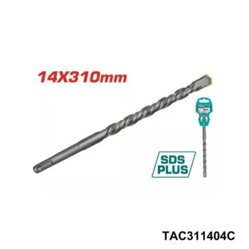 Foret Béton SDS+ TOTAL 14mm Carbure Tungstène Béton Pierre Maçonnerie 310mm — SQES Tunisie

