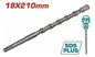 Foret Béton SDS+ TOTAL 18x210mm Carbure Tungstène Béton Pierre Maçonnerie — SQES Tunisie
