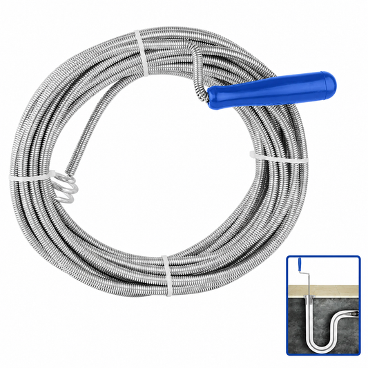 Furet Déboucheur Canalisation WADFOW WDD2305 — Spirale Acier 9mm × 5m Évier Lavabo WC Douche | SQES Tunisie
