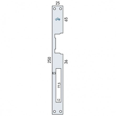 Gâche électrique JIS 12V à sécurité RF822 – JIS