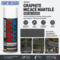Spray Saratoga Happy Color Graphite Micacé Martelé 400 ml réf 88.178.002 pour portails, grilles et ferronnerie extérieure.