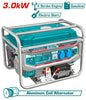Groupe électrogène TOTAL TP130005-1 2800W (2500W nominal) – moteur 4T OHV 210ml, démarrage électrique + recoil, réservoir 15L, 46,5kg
