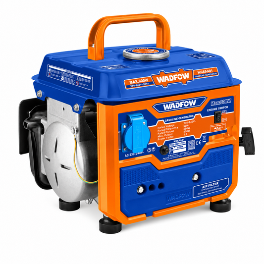 Groupe Électrogène WADFOW WGEAA01 — 800W 2 Temps 63cc Réservoir 4L Compact 16kg Démarrage Manuel Camping Urgence | SQES Tunisie
