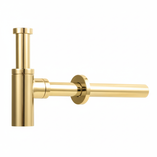 Siphon Lavabo Laiton Rond Doré 3035 Fabia - Design luxueux pour salle de bain