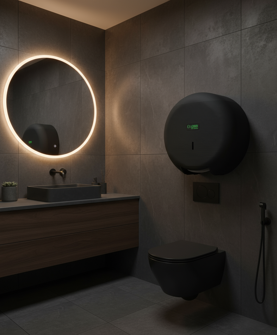 LOSDI Distributeur Papier Toilette Géant Noir Mat  -  CP-3006-MT