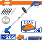 Coupe Bordures Sans Fil 20V WADFOW 10000 tr/min