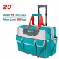 Sac à Outils sur Roulettes 20" TOTAL THRRTB2012 – 19 Poches 20 kg