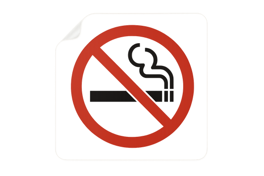 Sticker Autocollant Transparent Interdiction de Fumer SQES TUNISIE