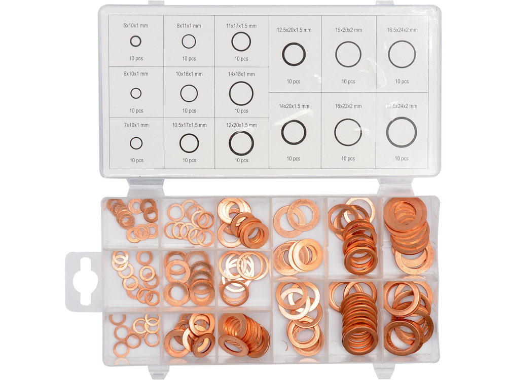 ASSORTIMENT 150 RONDELLES EN CUIVRE YATO YT-06871