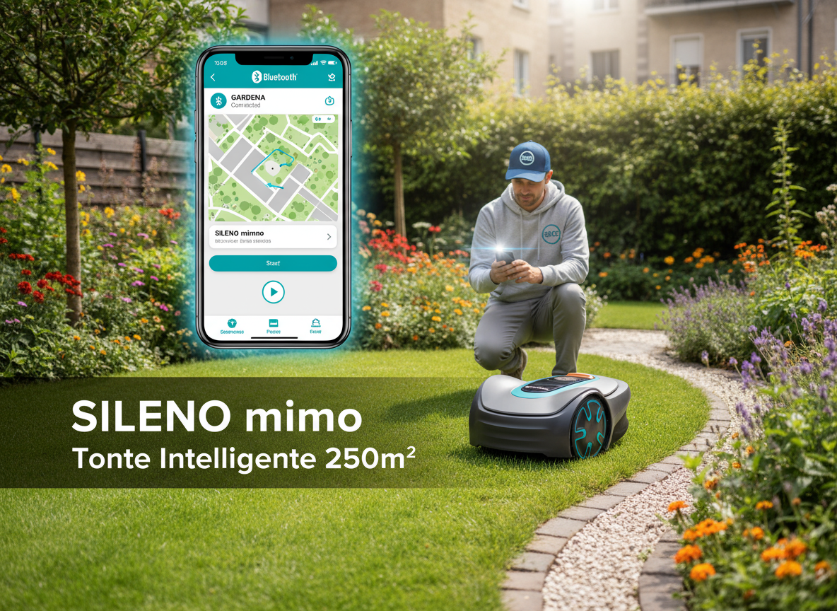 Tondeuse Robot Smart SILENO max 1200m² GARDENA — Réf. 19902-24