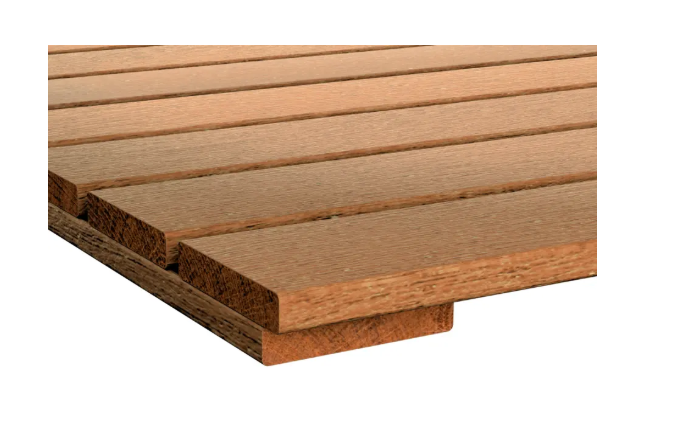 Dalles Terrasse Bois Dur Tintées Marron 50x50 cm