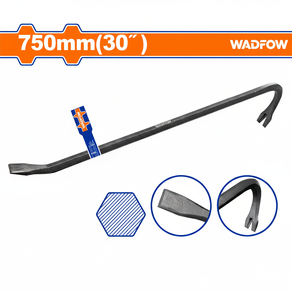 Arrache clou WADFOW WQB1375 750mm vue professionnelle fond blanc