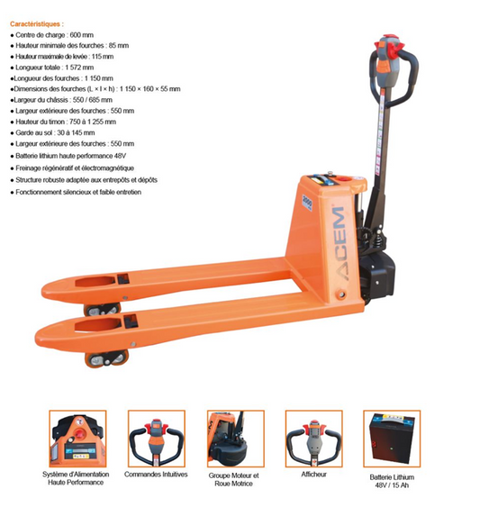 Transpalette Manuelle 2000 kg ACEM