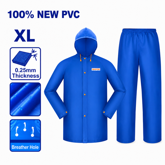 Imperméable Veste + Pantalon XL WADFOW WRC30XL — Combinaison Pluie Protection Chantier Travaux Extérieurs | SQES Tunisie
