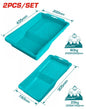 Jeu de 2 bacs à peinture TOTAL TCHPTT435105 – grand 435x300mm (10") et petit 305x150mm (4"), polypropylène PP, canal d'écoulement, marquage volume
