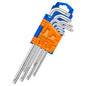 Jeu de 9 Clés Torx Longues – T10,T15,T20,T25,T27,T30,T40,T45,T50 - SQES