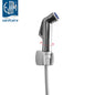 Kit douchette WC Shut Off blanc métallisé EJIM – contrôle débit, hygiène intime et nettoyage WC, raccord universel 1/2 pouce
