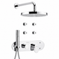 SOPAL Kit Mitigeur Douche Encastré Inverseur Hydromassage Série Sfax Réf. 06CUA04 — Inverseur Automatique Verrouillable, Cartouche Céramique Ø35mm Water Saving, Chromé NF EN ISO 1456, Laiton, Monocommande, Flexibles Souples Sertis d'Usine, Garantie 5 Ans, Made in Tunisia | SQES Tunisie
