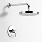 SOPAL Kit Mitigeur Douche Encastré Série Bizerte Réf. 06D0A04 — Rain Shower avec Bras, Douchette à Main avec Flexible et Support, Air Power, Energy Saving, Cartouche Céramique Ø35mm Water Saving, Chromé NF EN ISO 1456, Laiton, Garantie 5 Ans, Made in Tunisia | SQES Tunisie
