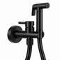 Kit mitigeur toilette encastré OIOLI WEEI+OPI/08 Noir Mat douchette hygiénique flexible installation murale WC salle de bain | SQES Tunisie
