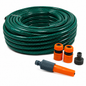 Kit Tuyau d'Arrosage 15m Vert Résistant UV 8 Bar — Structure 3 Couches Lance Réglable 2 Raccords Rapides Inclus | SQES Tunisie
